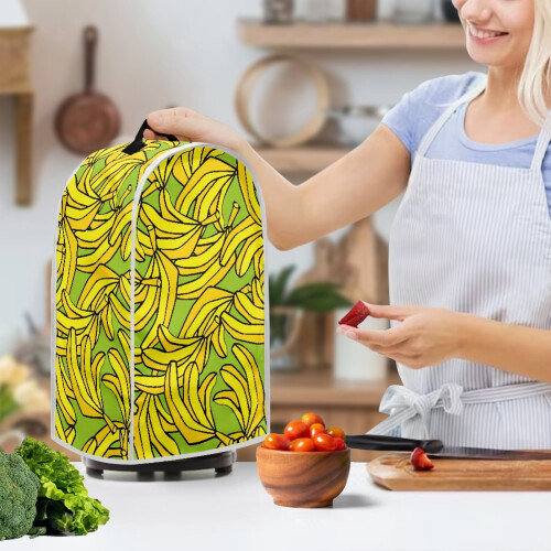 Handle Kitchen Blender Dust Cover Banana Pattern for Lightweight Polyester Kitchen Appliance Protections 2