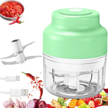 Electric Garlic Chopper Rechargeable 4 or 6 Blades 8.5 oz