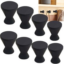 Kraftiga sugkoppskrokar för dusch (8-pack, svarta) – Avtagbara, ingen borrning, kompatibla med kakel, glas och spegel