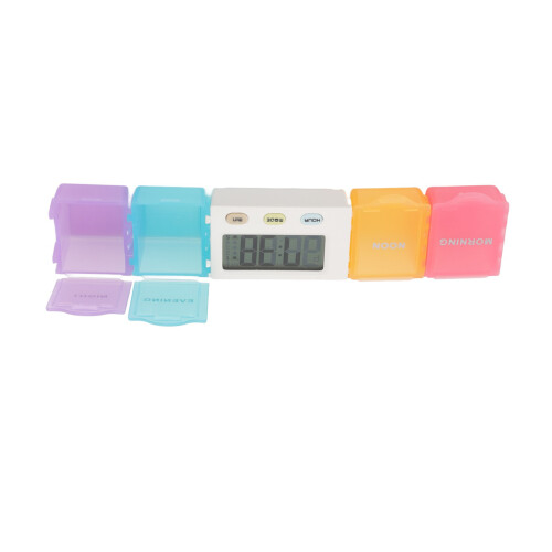 Large Capacity Electronic Medicine Box with Timer, Detachable & Portable 2
