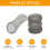 24 Pcs Stainless Steel Lint Traps Silver Laundry Mesh Washer Hose Filter 7