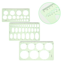 Geometric Shapes Stencil Set for Students 3 pcs