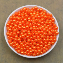6 mm, 8 mm, 20 farver, 100 stk. perleafstandsperler, håndværk, løse ABS-plastperler, gør-det-selv - 6 mm - orange