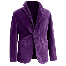 Herren Cordjacke, warm, mit Taschen, lila, Größe XL