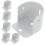6Pcs White Iron Closet Rod Brackets Easy Install U Shaped Support for Curtain Rods 5
