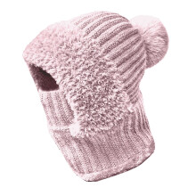 3-in-1 Knitted Winter Hat Set for Women - Lined Beanie with Attached Scarf and Face Mask, Windproof Cold Weather Ski Snow Cap