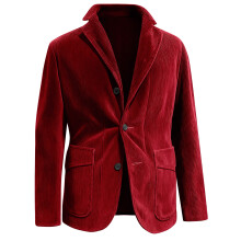 Herren Cordjacke, warm, mit Taschen, einfarbig, Rot, Größe XXL