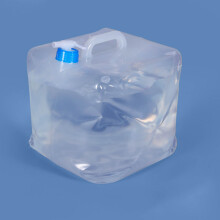 Opvouwbare kampeerwaterfles, wateropslagzak, wateremmer met kraan, drinkwatertank voor buitenactiviteiten en wandelen, voedselveilig, transparant.