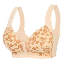 Daisy Bras For Women Comfy Convenient Front Closure Bras Full Support No Underwire Bras Beige 40A