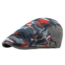 Boné de camuflagem de verão estilo bico de pato, chapéu de proteção solar feminino, boina de malha respirável estilo coreano, boné moderno
