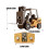 RC Forklift Toy 1/64 Scale 2-in-1 Fork and Hook Flatbed Tow 2