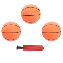 Outdoor Sports Ball Basketball Set: Inflatable 4" Ball (3pcs) with Pump - Indoor/Outdoor Kids Sports,1.14"X1.14"X6.18"