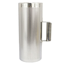 Metallisches Guiro Shaker Percussion-Instrument 12x5 Zoll, Silber für Kinder
