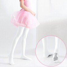 Tao Tao Kids Girls Dance Ballet Tights Transition Leggings Ultra Soft Convertible Tights For Students (Toddler/Kids) White M