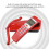 Wall Mount Corded Phone Red with Caller ID 1