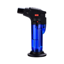 Refillable Butane Lighter Torch with Safe Lock & Adjustable Flame – Compatible with BBQ, Candles, Camping