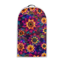 Colorful Floral Pattern Kitchen Blender Dust Cover with Handle Stylish Polyester