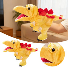 Dinosaur Hand Puppets for Kids – Plush Stuffed Puppet Toys, Storytelling Props, Compatible with Kids' Play