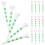 Plastic golftees groen, 20 stuks, 7,0  1,2  1,2 cm 1
