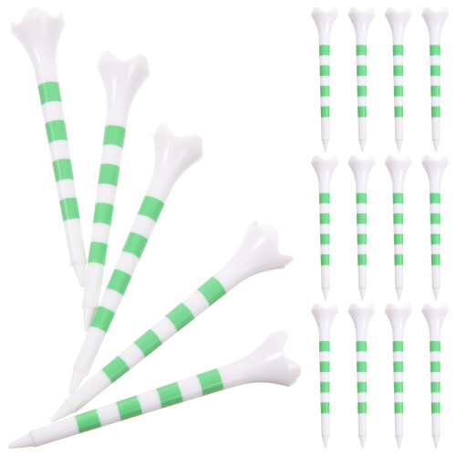 Plastic golftees groen, 20 stuks, 7,0  1,2  1,2 cm