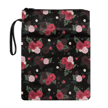 1pcs Retro Zipper Pouch 8.66 x 11.42 Polyester Fabric Book Cover Carrying Book Case with Washable Birthday Gift for Fater