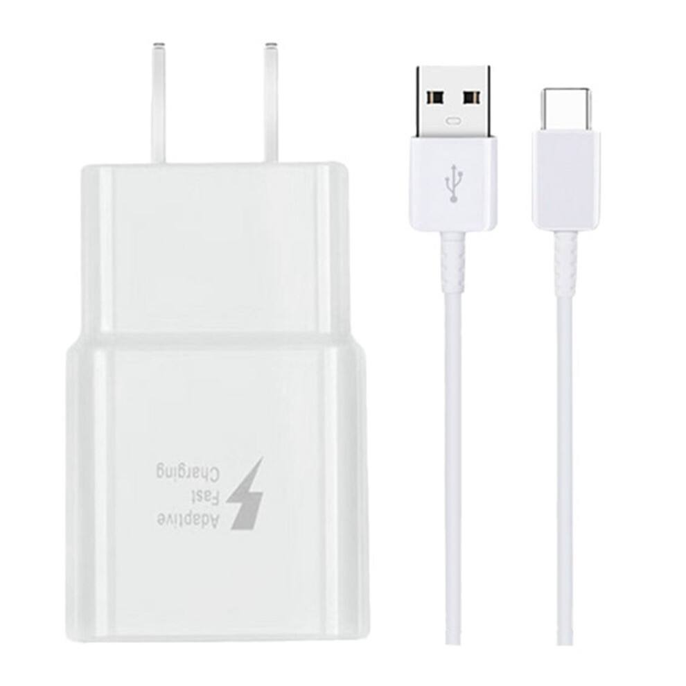 Adaptive Fast Charging Wall Charger And 5-Feet Usb Type C Cable Kit Bundle Compatible With Most Smartphones(Black) Black 9122141099314
