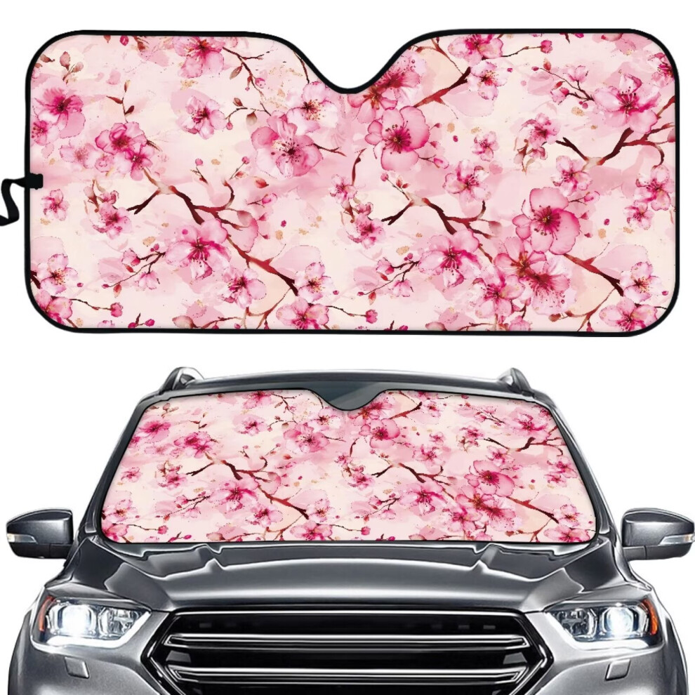 Cherry Blossom Car Shade For Front Windows Â Washable, Foldable Sun Shade Compatible With Most Cars 9122141099710