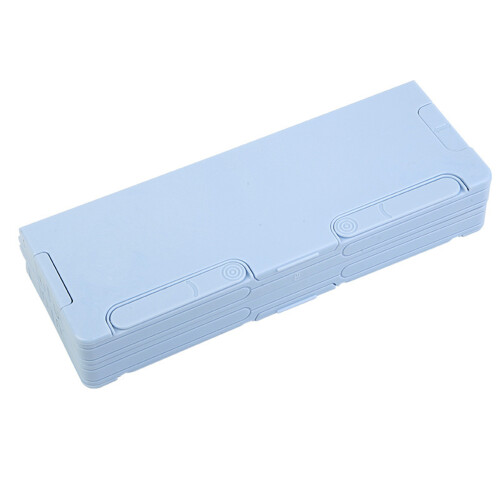 (Blue) Student Pencil Case w/ Stand, Large Capacity, Eco-Friendly 2