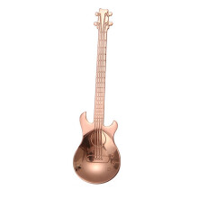 Under $5 Guitar Shape Stainless Steel Spoon, Coffee Tea Drinking Flatware Utensil, Unique Music Theme Cutlery