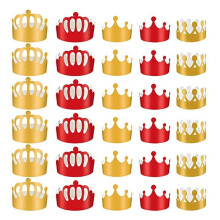30Pcs Paper Crowns Theme Parties And Graduation Parties 9.8x3.1x0.04in