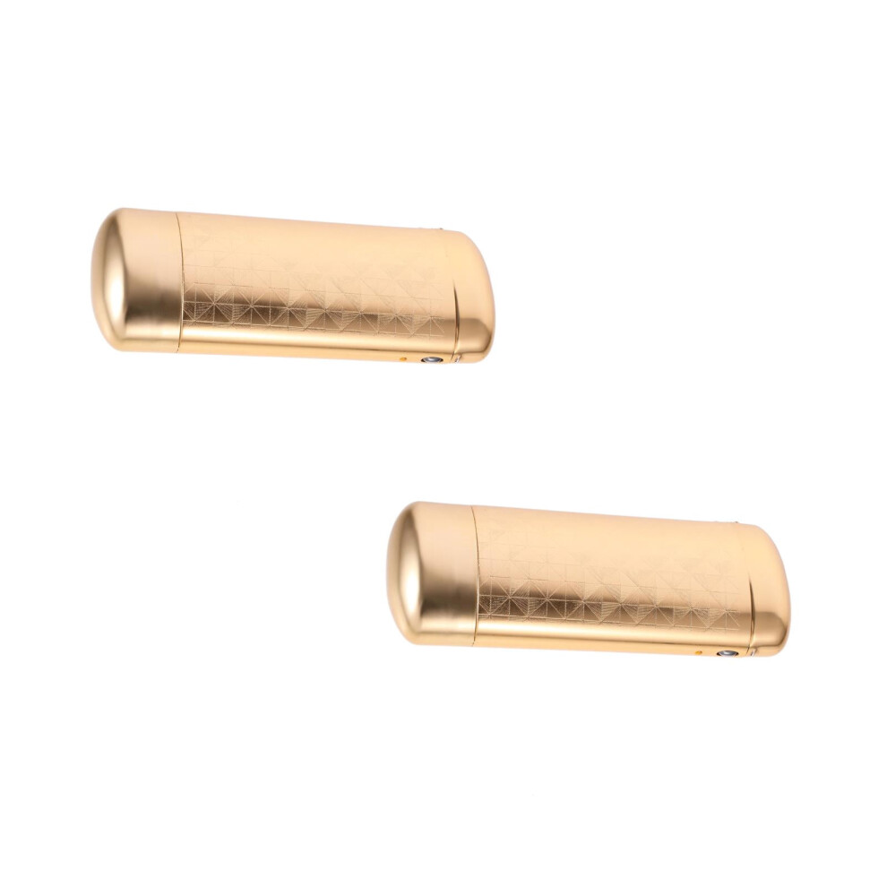 2 PCS Hard Shell Glasses Case Eyeglass Boxes Slim Reading Travel Golden