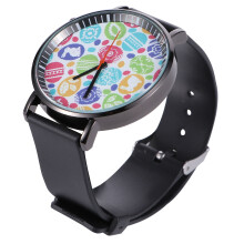 MLINS Mode Quartz Armbandsur Påskäggsmönster Casual Klocka för Herr Kvinnor