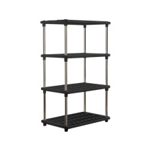 Heavy Duty Plastic Shelving Unit 4-Tier 15.7x8.6x31.4 Inches