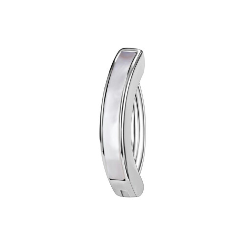 14G925 Silber Bauchnabelpiercing, gebogener Clicker, 12 mm