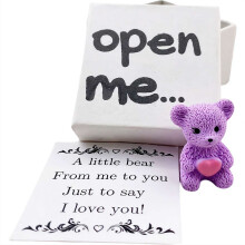 Mini Handmade Bear in Box with Encouragement Card