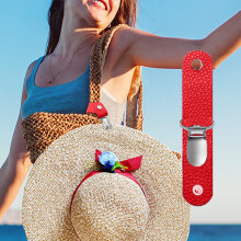 Farmhouse Wreath Hat Clip Colorful Hat Holder For Traveling Bag Backpack Purse And More Hand Bag Accessory,Red Household Pendant