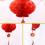 Red Paper Lanterns Honeycomb Ball Shape 20 Pack 1