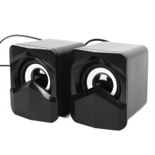 Tragbare 2er Pack Computerlautsprecher mit kabelgebundenem Subwoofer für Desktop und Laptop