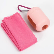 Silicone Cooling Towel Storage Box with Cold-Sensing Squares, Durable Hygienic Organizer for Sports & Gym – FAJHHA | Pink