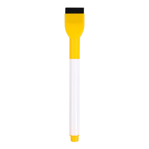 Colored Whiteboard Pen With Erasable Water-based Brush, Smooth Writing Erasable Pens, for Classroom Home Projects and Note-taking, Yellow