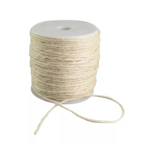109yds/Roll Colored Hemp Cords Jute Twine String Rope Threads Spool Wrapping 2mm-Lemon Chiffon
