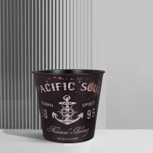 Kitchen Trash Bin Retro Design Decorative Waste Can