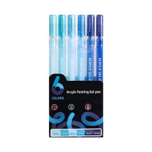 6-Color Acrylic Gel Pen Set, 1.0mm Fine Tip for Drawing, Coloring, Journaling & Card Making