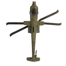 Military Attack Helicopter Model AH-64 Apache 1:130 Alloy Plastic US Army for Aircraft Lover Collection Desktop Shelf Festival Present Use