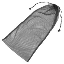 HEMOTON Black Nylon Mesh Drawstring Bag for Snorkel Gear and with Secure Closure 1 Piece