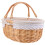 Wicker Picnic Basket with Liner and Handle 1