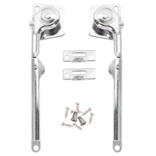 2pcs Heavy Duty Catch Cabinet Door Closet Furniture Latch Tool (Silver)