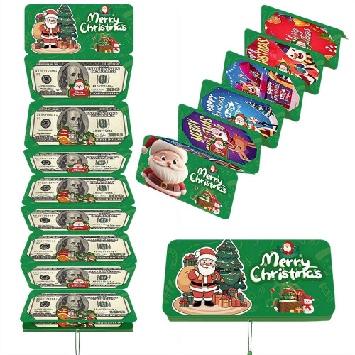 Porta-notas de Natal com 10 compartimentos – Vermelho, Azul, Verde