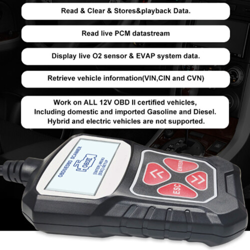 Auto-Diagnose-Scanner LCD-Display, 7 Sprachen, Tragbar, 15x8x5cm