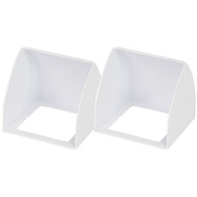 Doorbell Cover ABS White Universal Fitting 2 pcs
